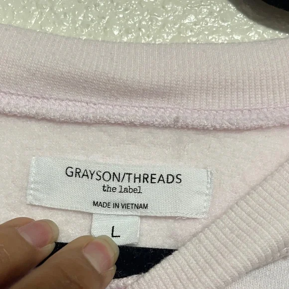 Grayson Threads Pink Sweatshirt with Dragon and Floral Design - Picture 2 of 4